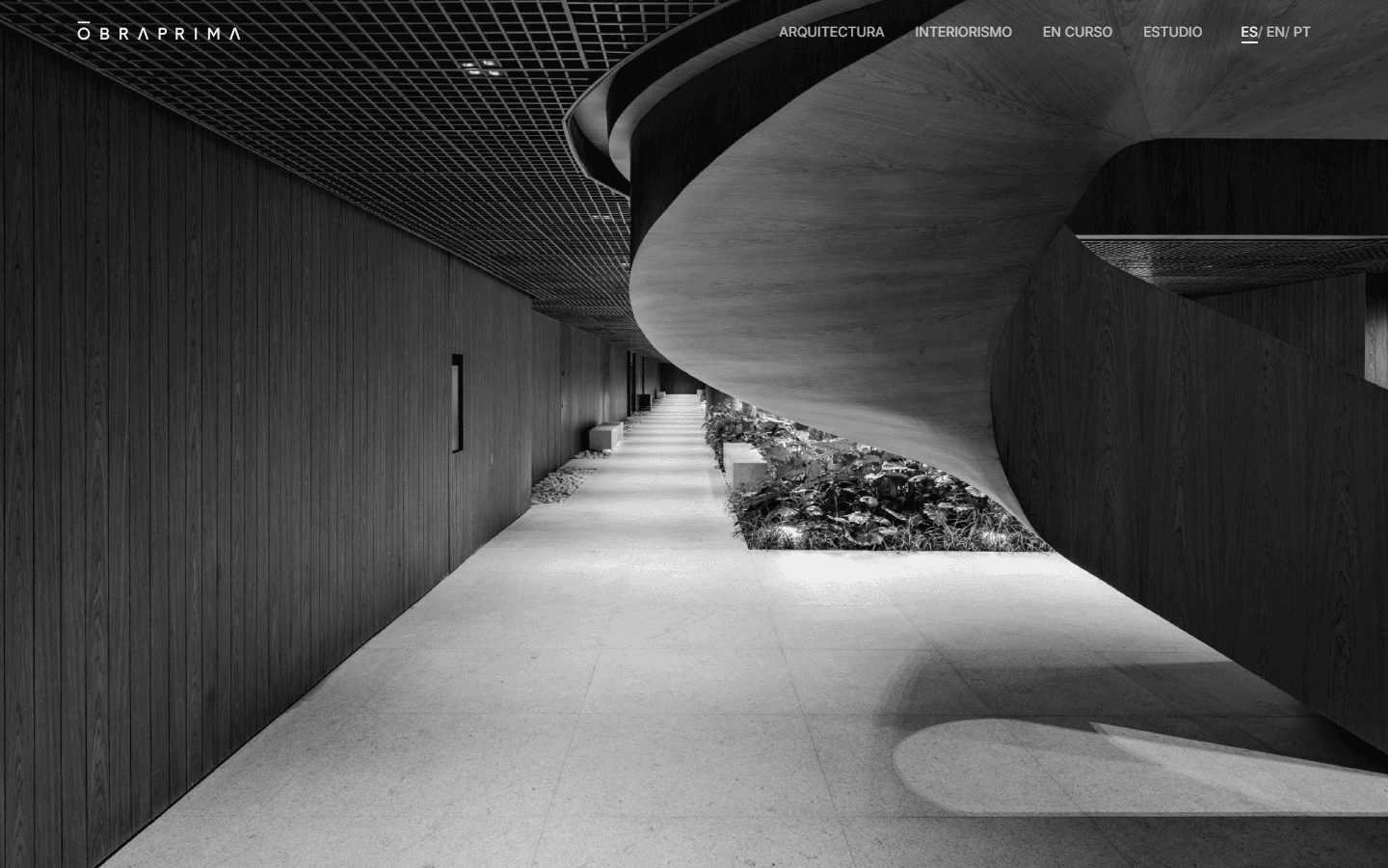 Screenshot of the Estudio Obra Prima website