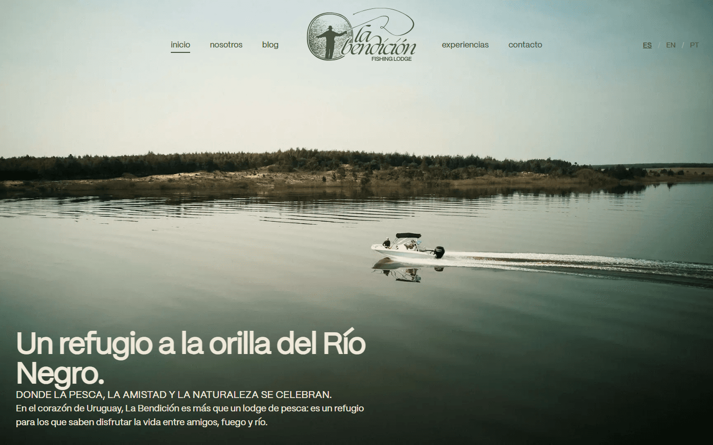 Screenshot of the La Bendición website